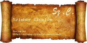 Szieber Cicelle névjegykártya